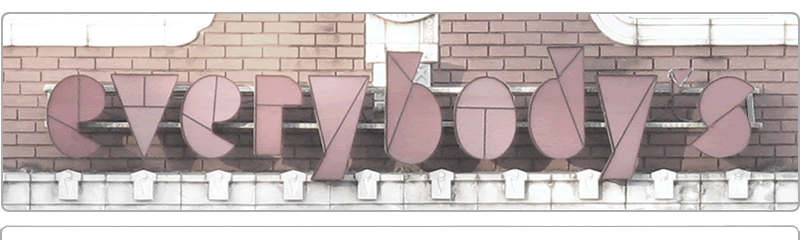Sign at the former Everybody@apos;s restaurant